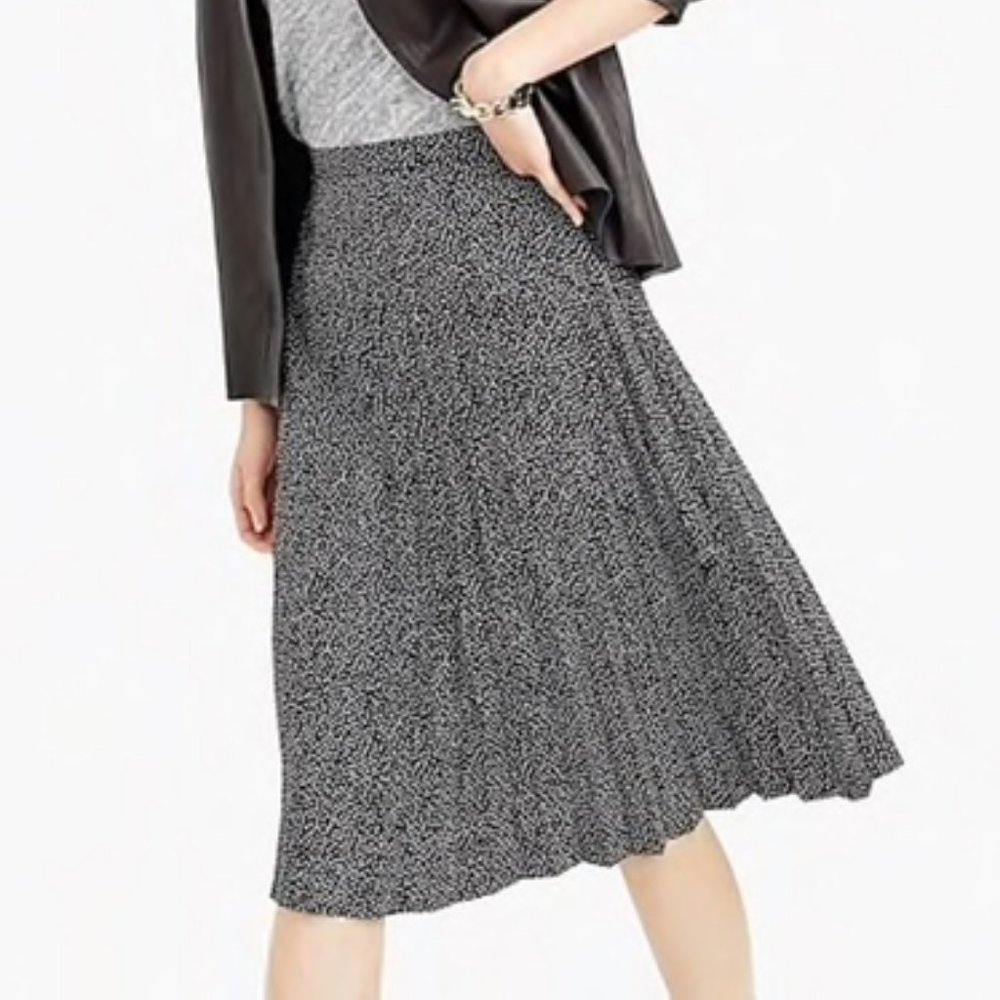 J. Crew Pleated Polka Dot Skirt